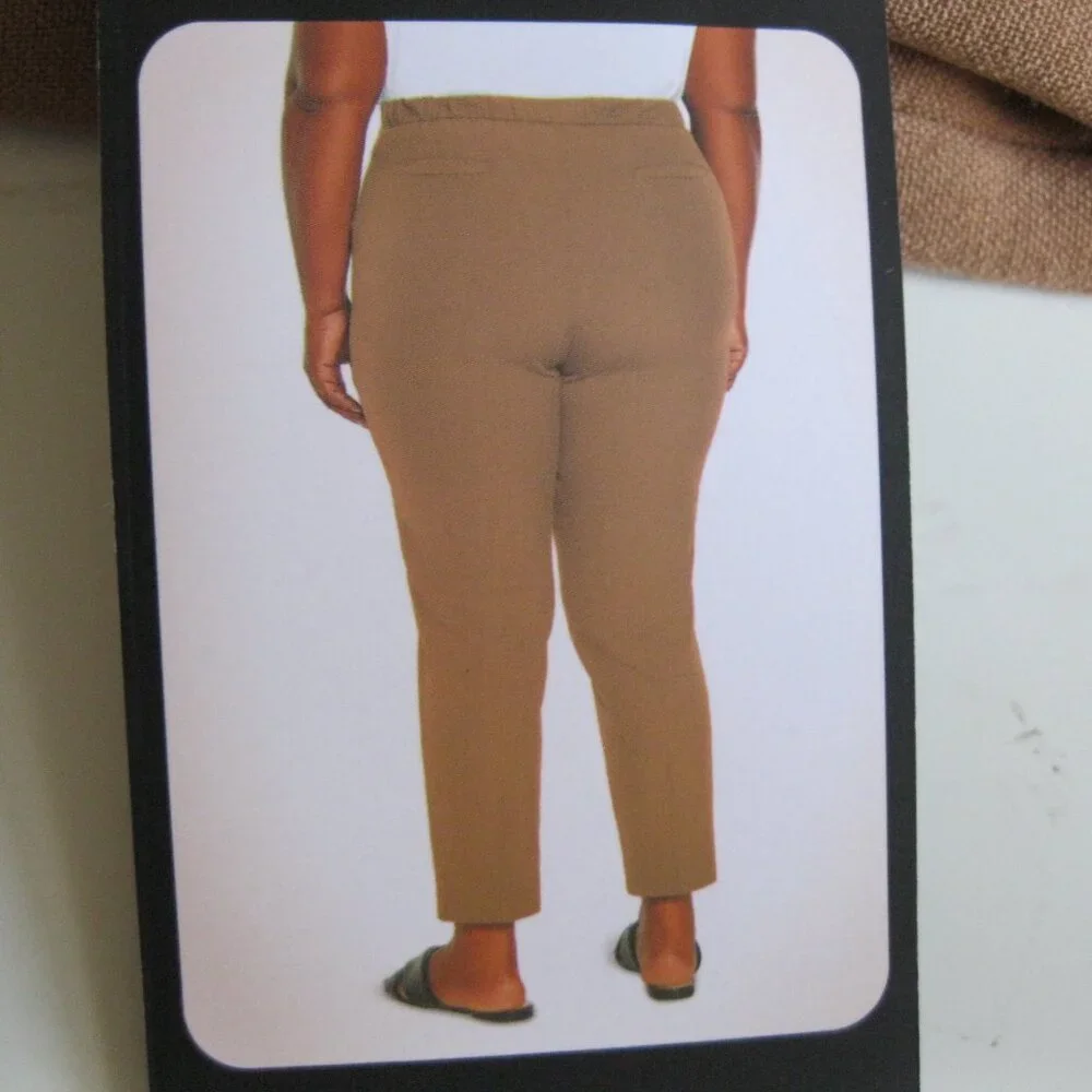 Banana Republic Women's Tapered Pull-On Pants, Brown, Size 12 (1252) - Picture 2 of 13